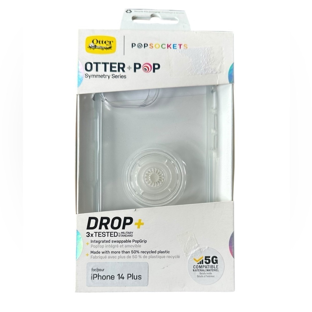OtterBox Otter + Pop Symmetry Series iPhone Clear Case Wireless Charging NIB